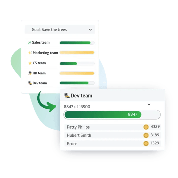 Group gamification by defining collective goals