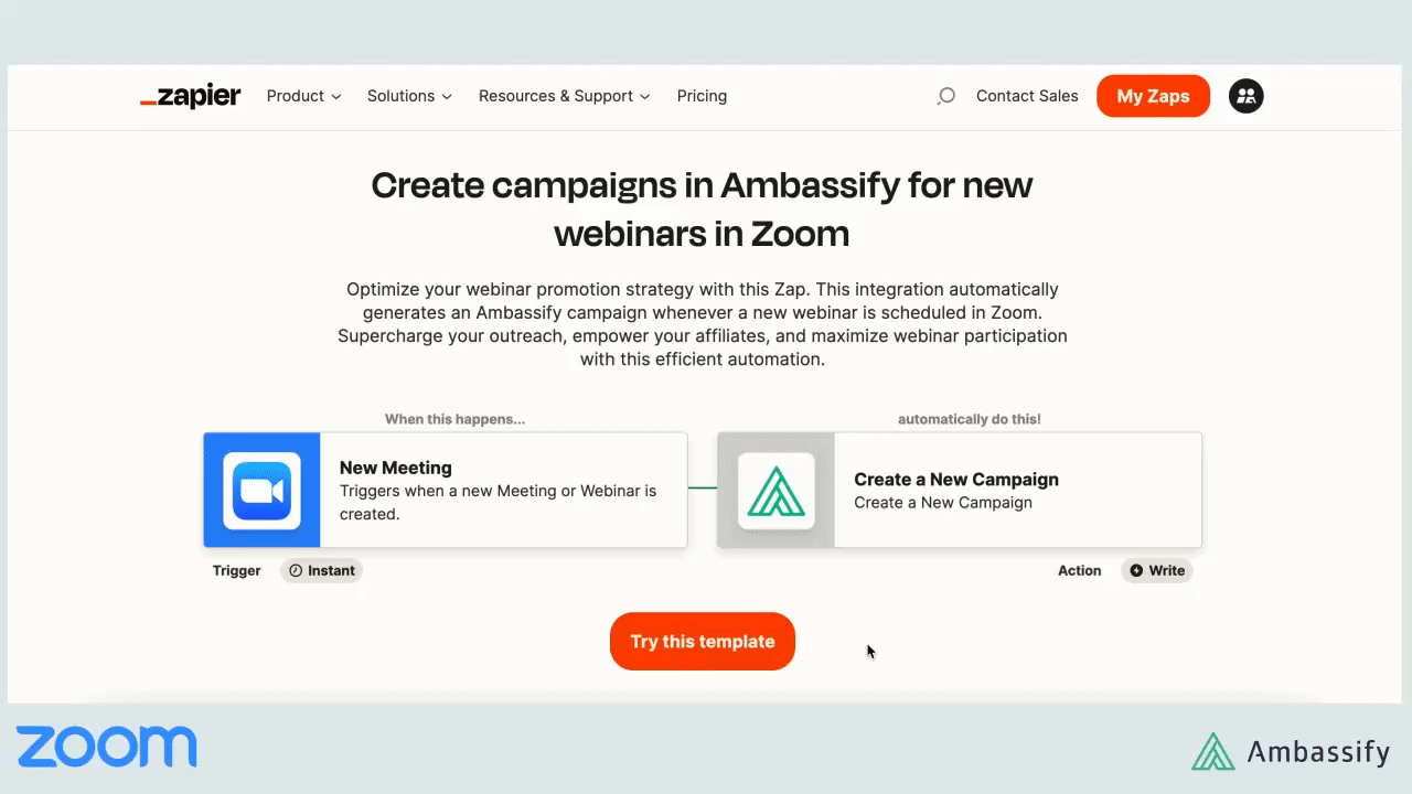 integrate Ambassify with Zoom