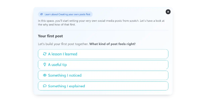 Learn how to write original posts with the Personal Post Path