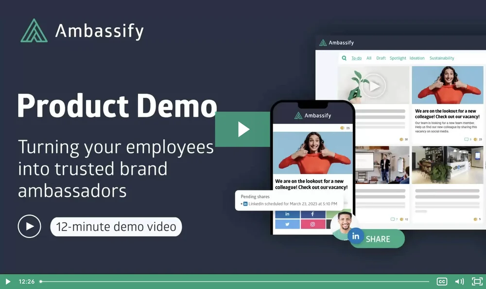 Ambassify Product demo video
