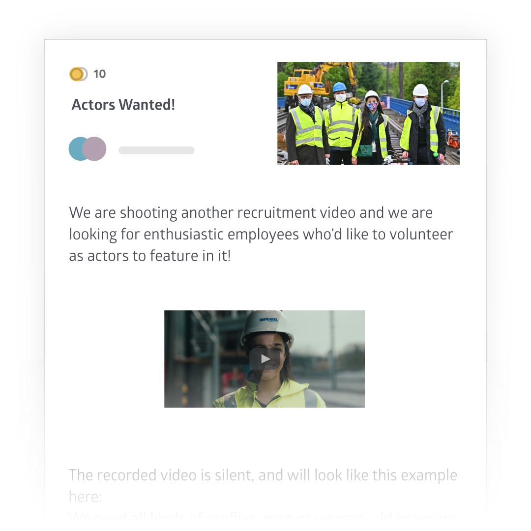 Infrabel employee advocacy example