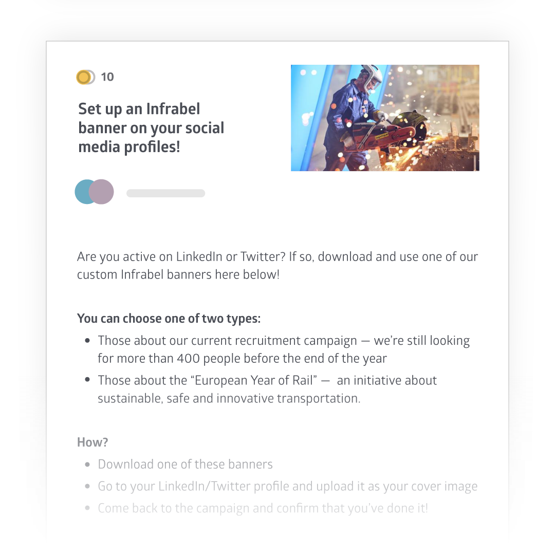 Infrabel employee advocacy example