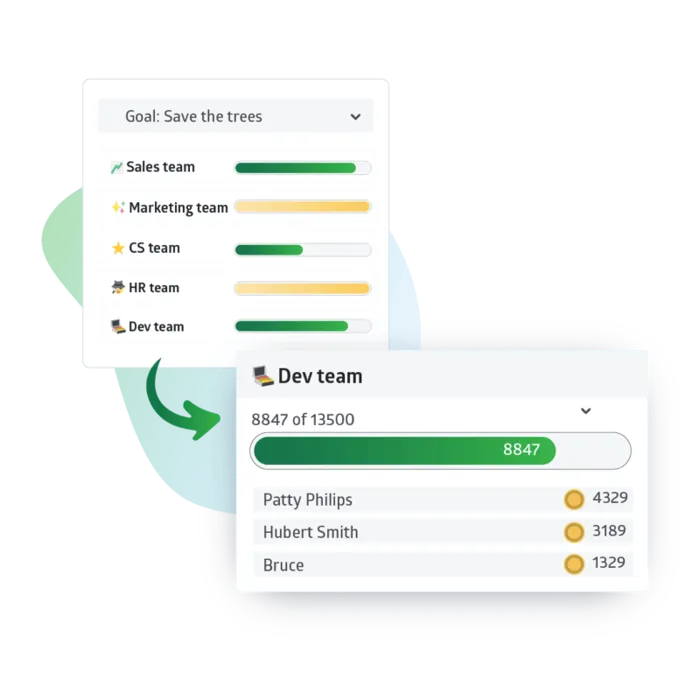 Group gamification by defining collective goals