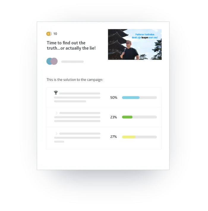 Show poll results in your employee engagement campaigns